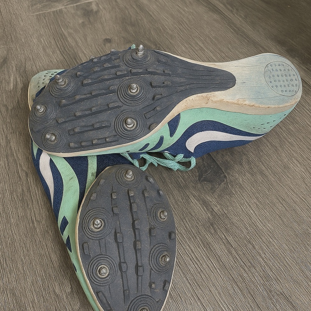 Nike Zoom Rival M8 Track Spikes Men’s 9.5 Unisex Blue Green - Picture 6 of 7